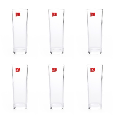 BLINKMAX 6pc Water Glass Tumbler Set Transparent Drinkware 270ml