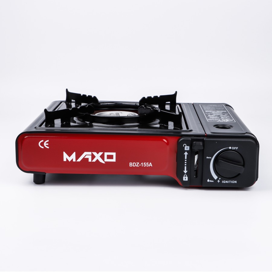 MAXO Portable 2-in-1 Gas Stove for Outdoor Use - Red