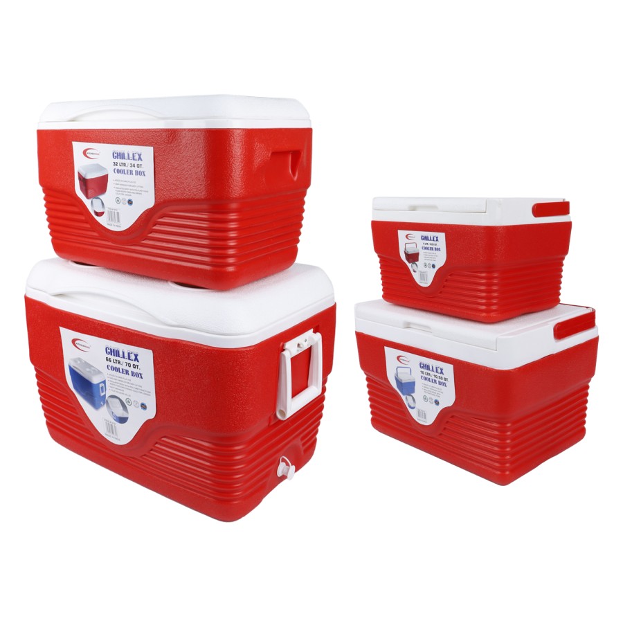 KITCHENMARK Ice Box Cooler 4pcs 5+10+32+66L - Red
