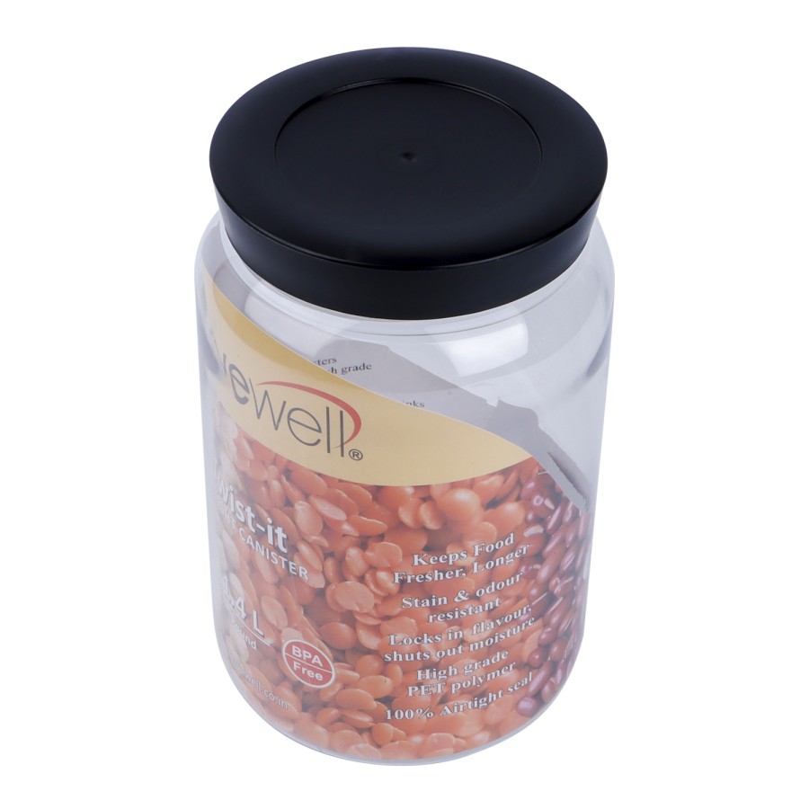 Servewell Airtight Canister Round Transparent Container 1400ml