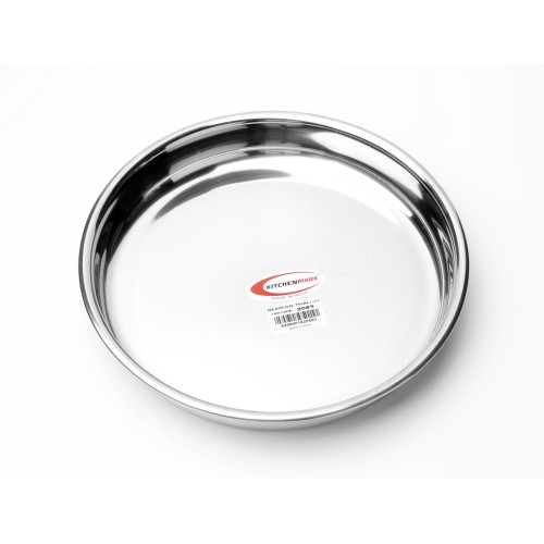 KITCHENMARK Steel Beeding Thali Plate - 26 cm