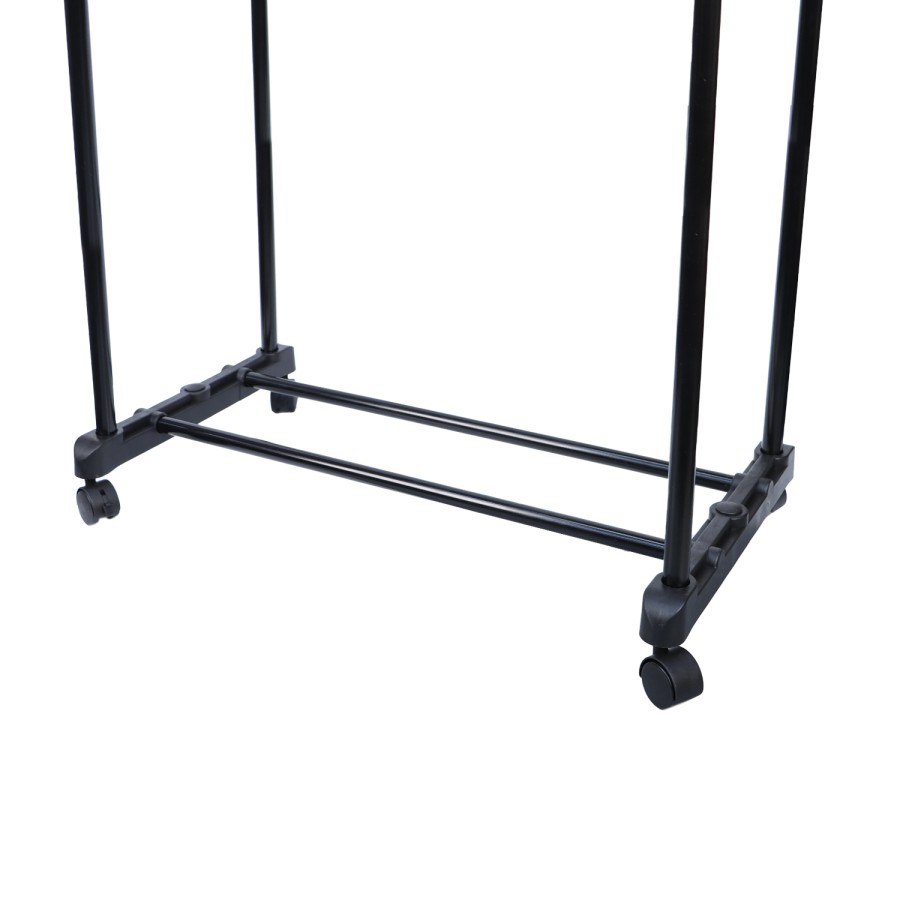 Generic Double Pole Telescopic Cloth Stand 160x130cm - Black