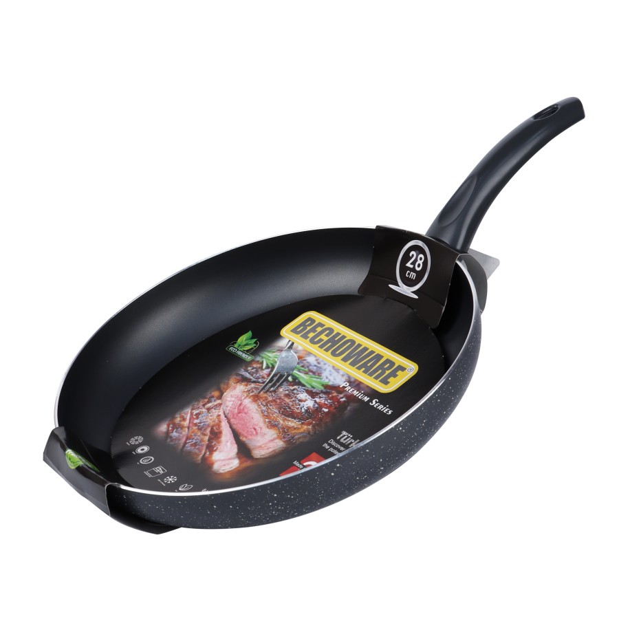 BECHOWARE 28cm Nonstick Aluminium Frying pan - Black