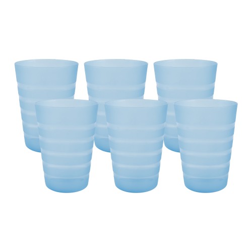 Generic 6pcs Plastic Cup Set 400ml - Blue