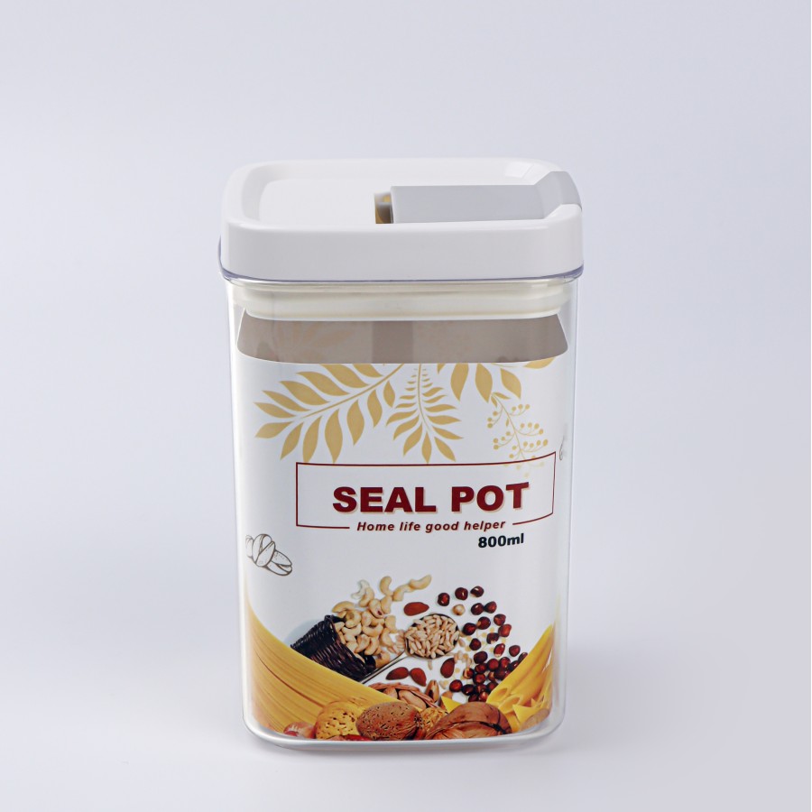 KITCHENMARK Seal Pot Square Container 800 mL - 2 Color Pack 