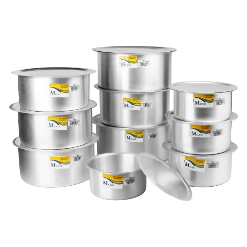 Mexo 10pc Aluminium Cooking Pot Set with Lid (Topes) 8
