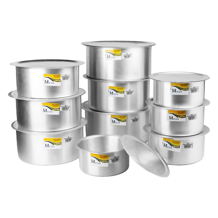 Mexo 10pc Aluminium Cooking Pot Set with Lid (Topes) 8