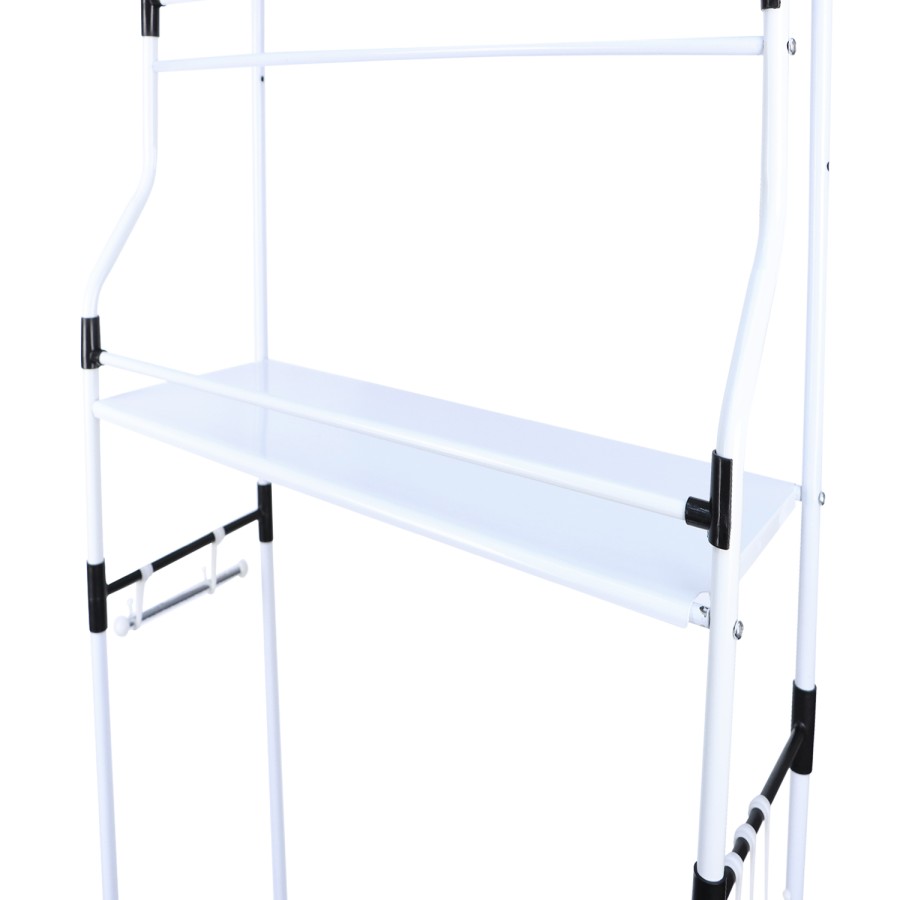 Generic 3 Tier Washing Machine Storage Rack Shelf for Toilet 65x160cm - White