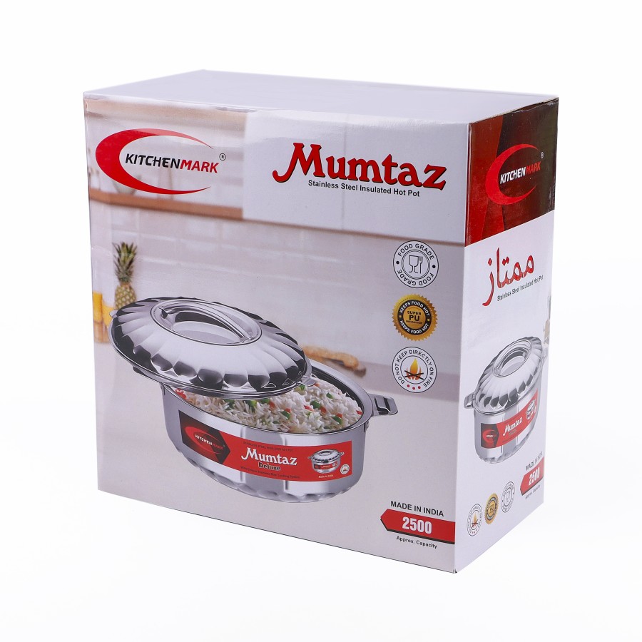 KITCHENMARK Mumtaz Stainless Steel Insulated Hot Pot - 2500ml