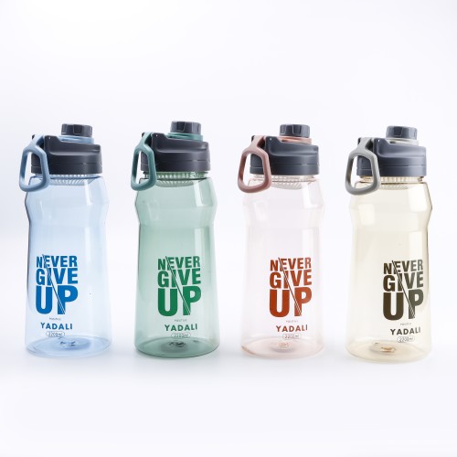 Generic Strong PC Glass Resin Water Bottle 2200mL - 4 Color Pack