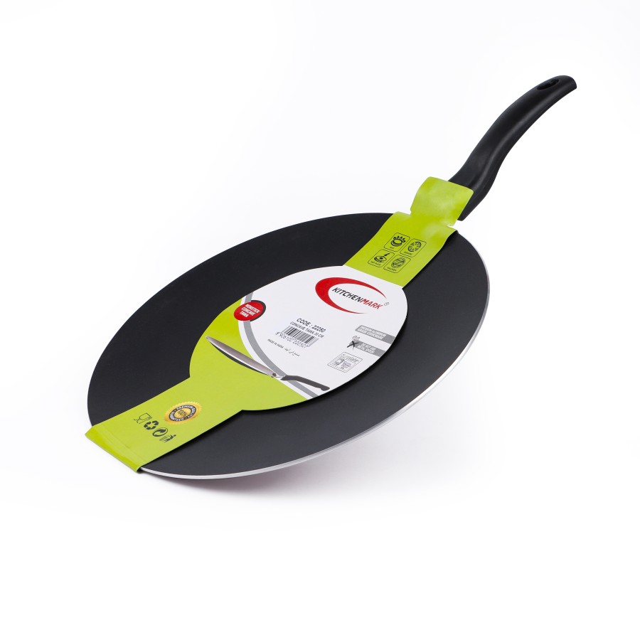 KITCHENMARK Nonstick Concave Tawa 30cm - Red