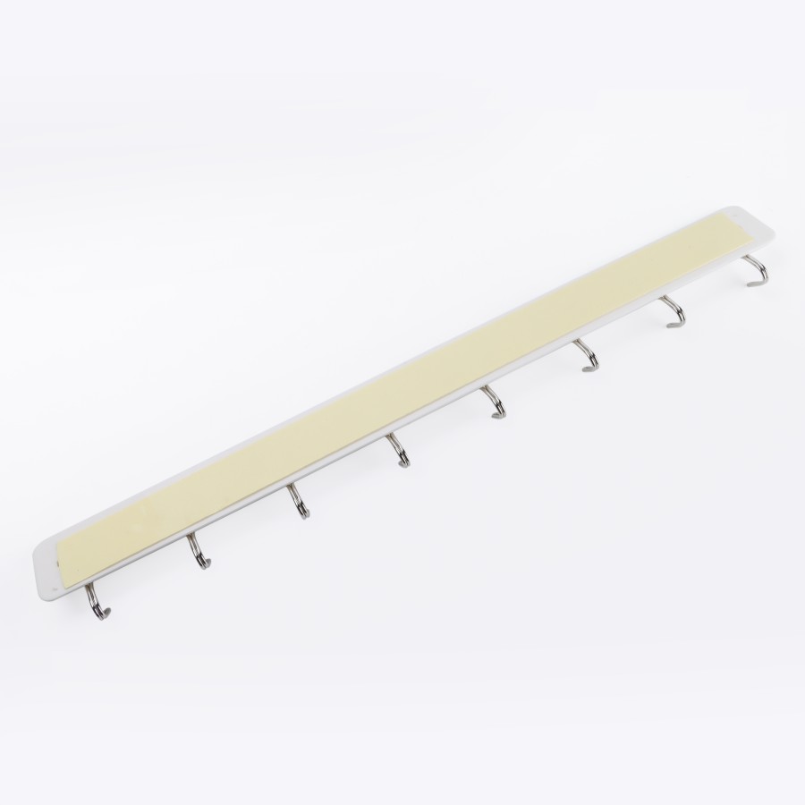 Generic Adhesive Sticker Hook with Screw 8-in-1 pc White