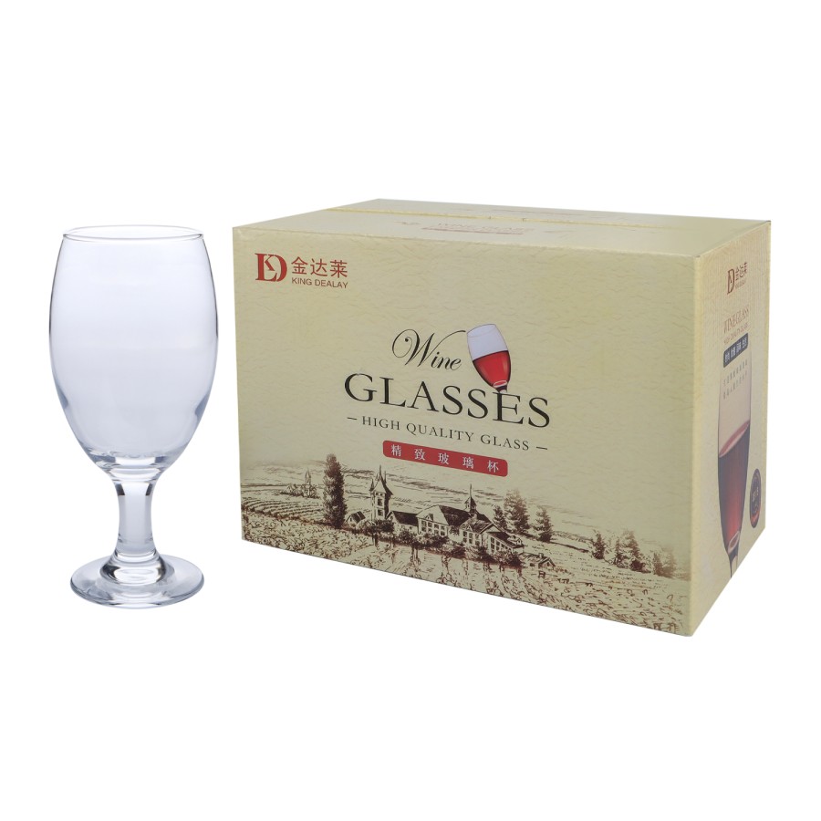 Generic 6pcs Wine Glasses 400ml Pack - 8 Boxes per Carton