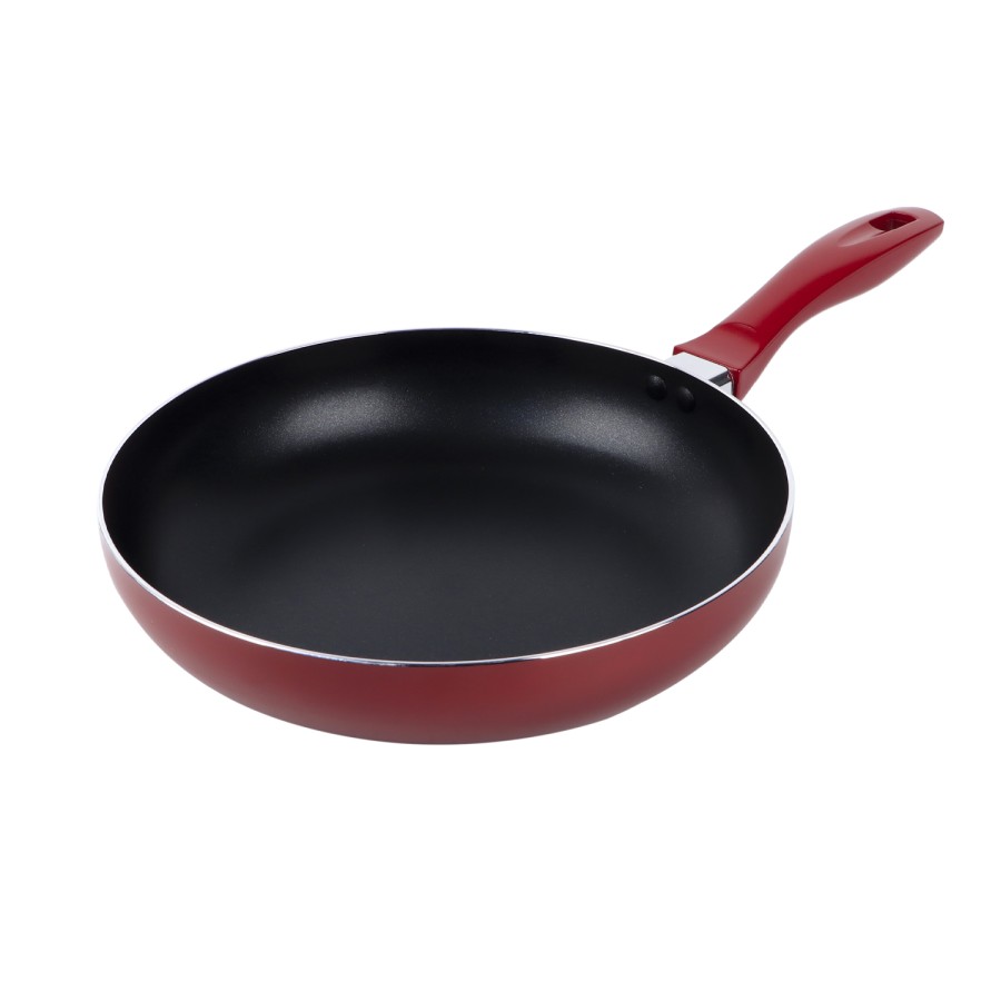 KITCHENMARK Nonstick Aluminium Frypan with Lid 26cm - Red