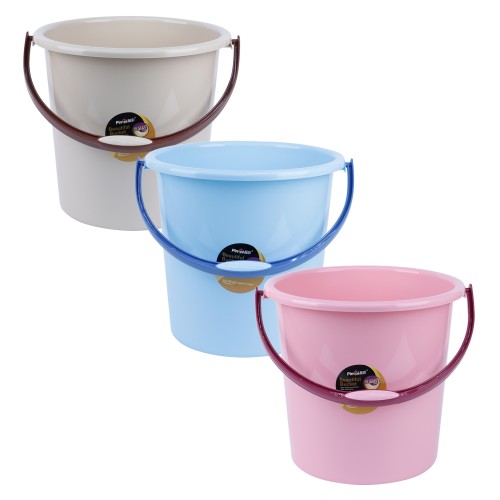 Generic Plastic Bucket with Handle 17L - 3 Color Pack