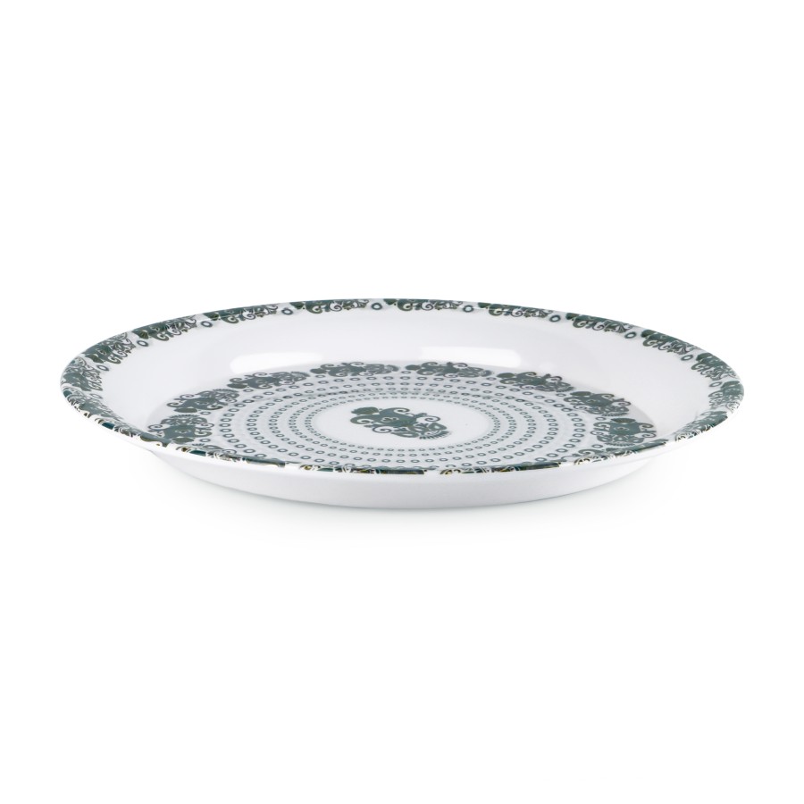 KITCHENMARK Melamineware Round Tray Green - 45cm