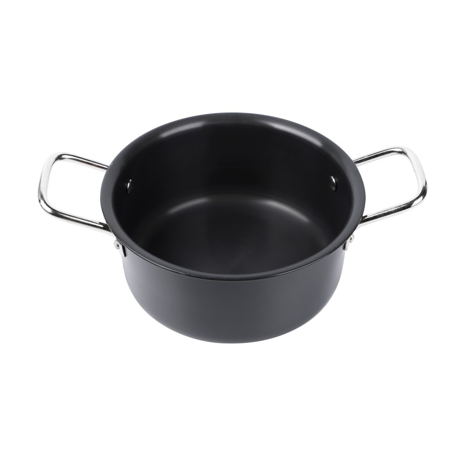 KITCHENMARK Hard Anodized Stockpot Aluminum Cooking Pot with Lid 20cm - Black