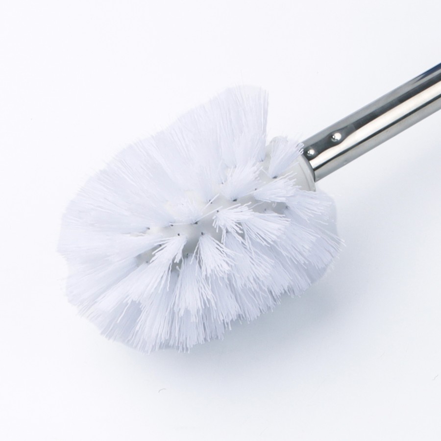 Oaxy Steel Toilet Cleaning Brush with Stand 51cm - 2 Color Pack