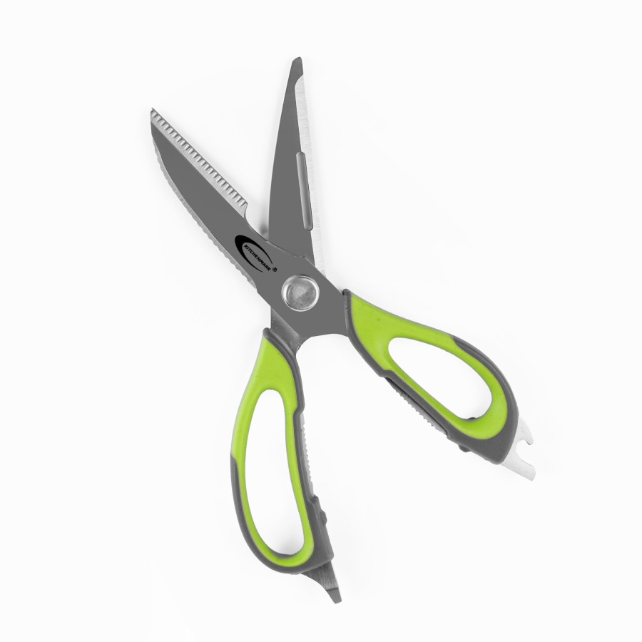 KITCHENMARK Stainless Steel Twin Force Kitchen Scissors 23cm - Green