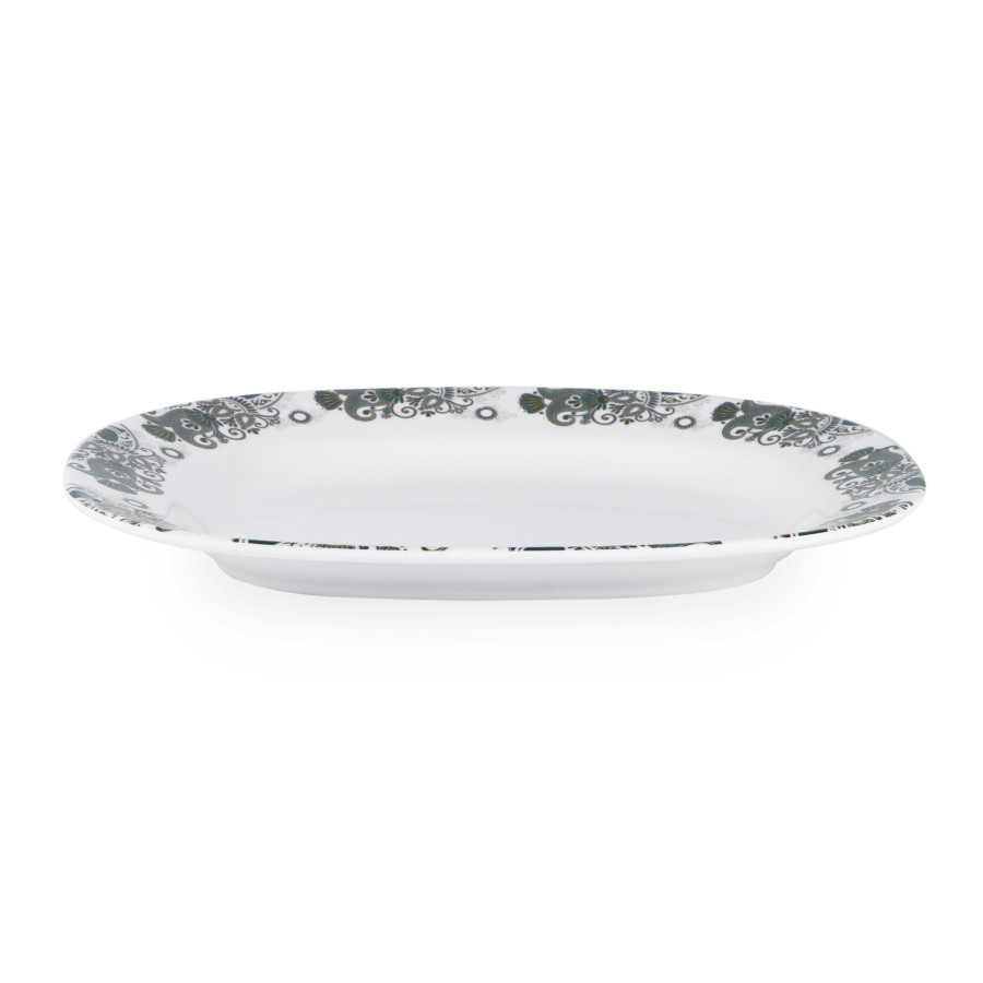 KITCHENMARK Melamineware Oval Serving Platter Green - 14