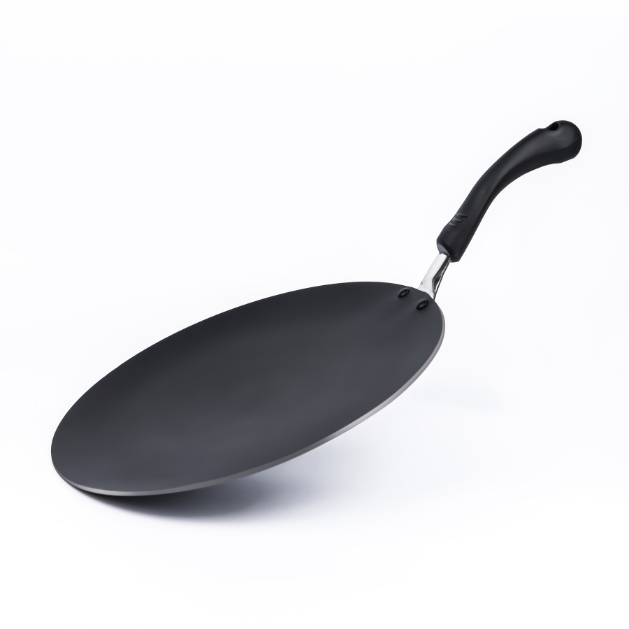 KITCHENMARK 2-way Non Stick Concave Tawa 31cm - Black