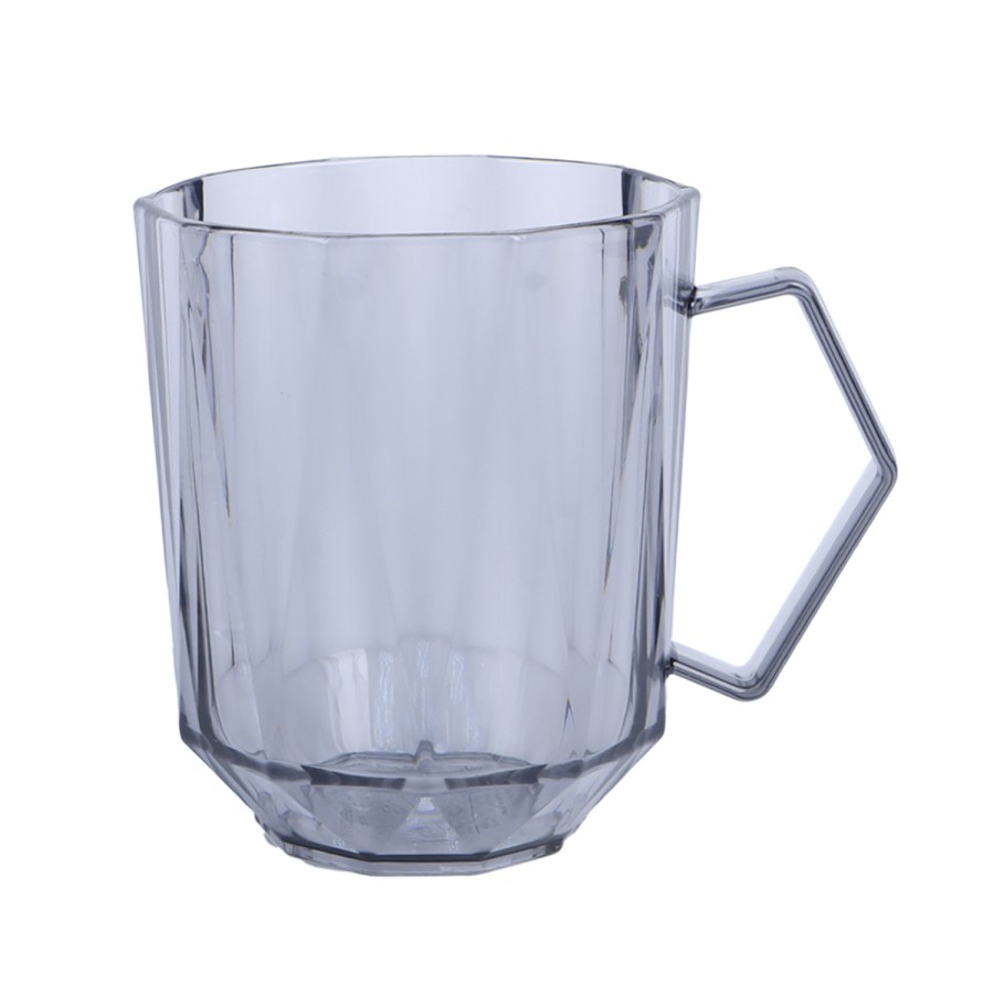 Generic Plastic Transparent Mug 400ml - 2 Color Pack