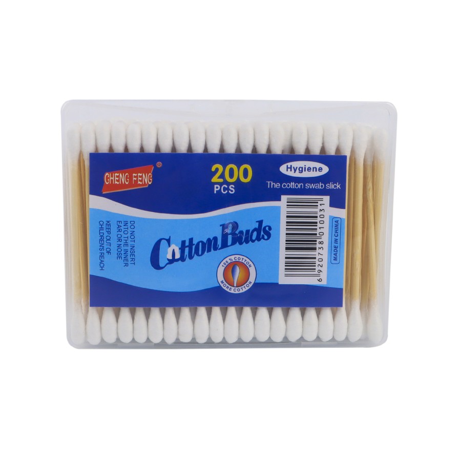 Generic 12 Box of 200 Double Ended Cotton Buds Rectangular Pack - White