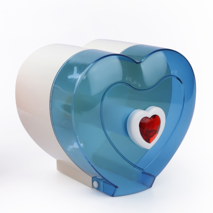 Generic Heart Shaped Toilet Paper Tissue Paper Holder - 2 Color Pack