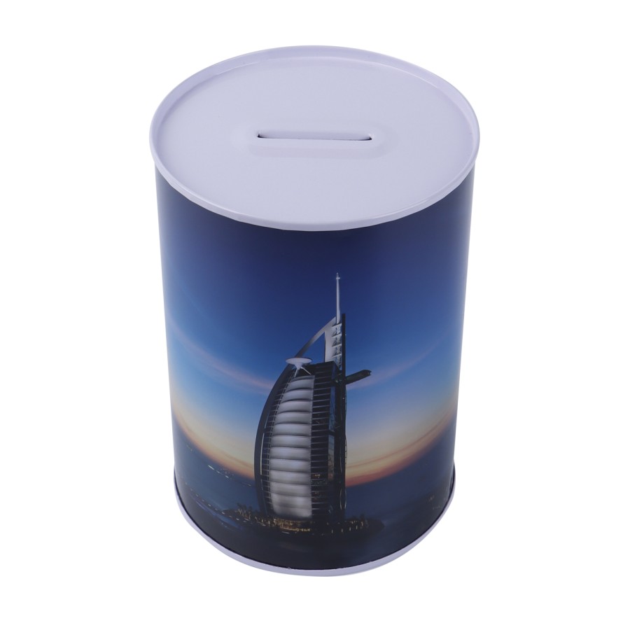 Generic Metallic Dubai Themed Coin Box Size XL 15cm - 3 Color Pack