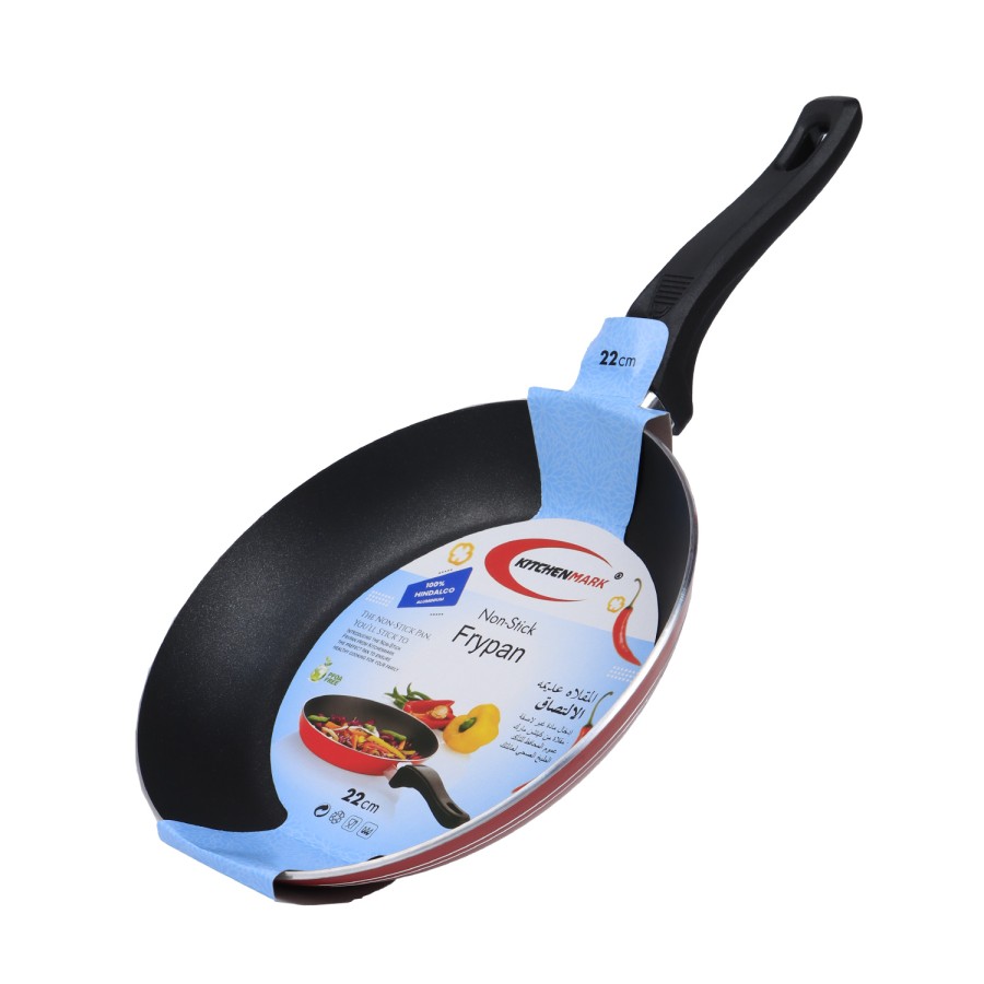 KITCHENMARK Nonstick Aluminium Frying Pan 22cm - Red