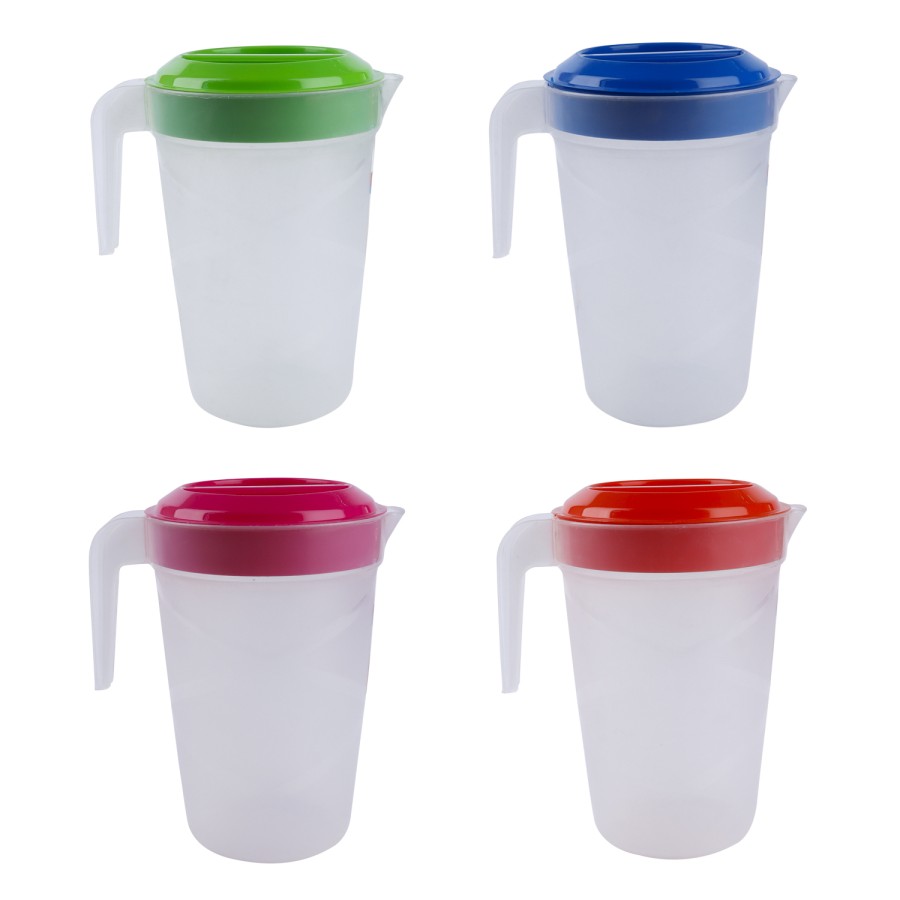 PRINCEWARE Bristol Plastic Water Jug Pitcher 2.5L - 4 Color Pack