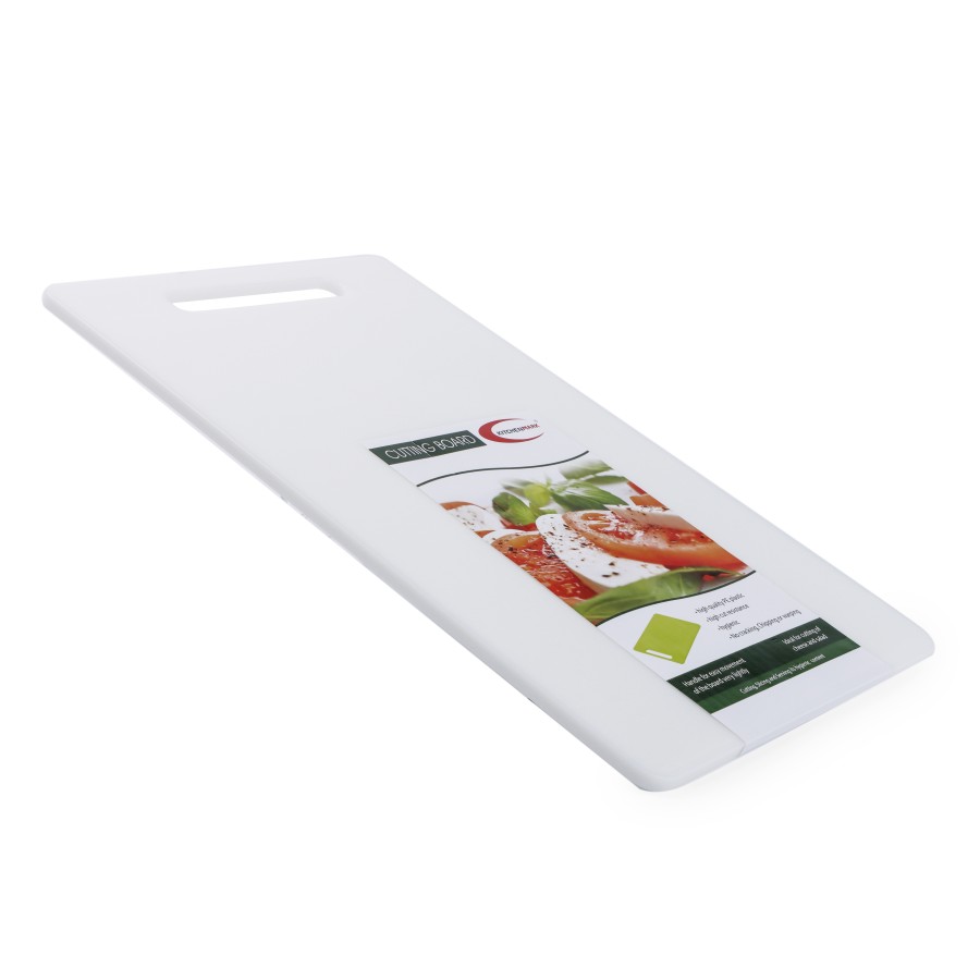 KITCHENMARK PE Plastic 7.5mm Chopping Cutting Board 37cm - White