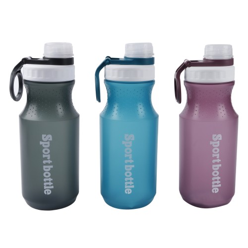 Generic Sports Plastic Water Bottle 600mL - 3 Color Pack