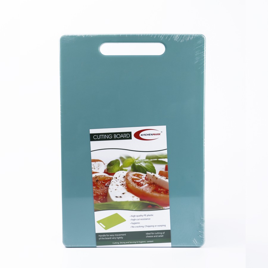 KITCHENMARK PE Plastic 19mm Chopping Cutting Board 34cm - 3 Color Pack