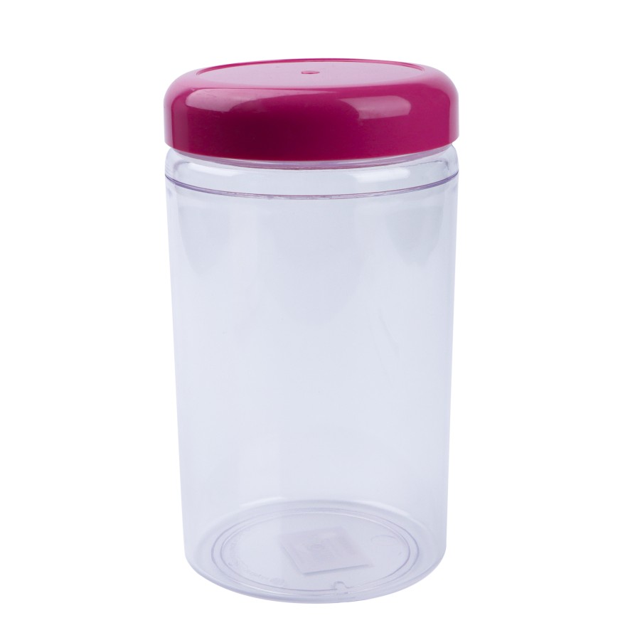 Generic Airtight Canister Transparent Container 1700ml Pink