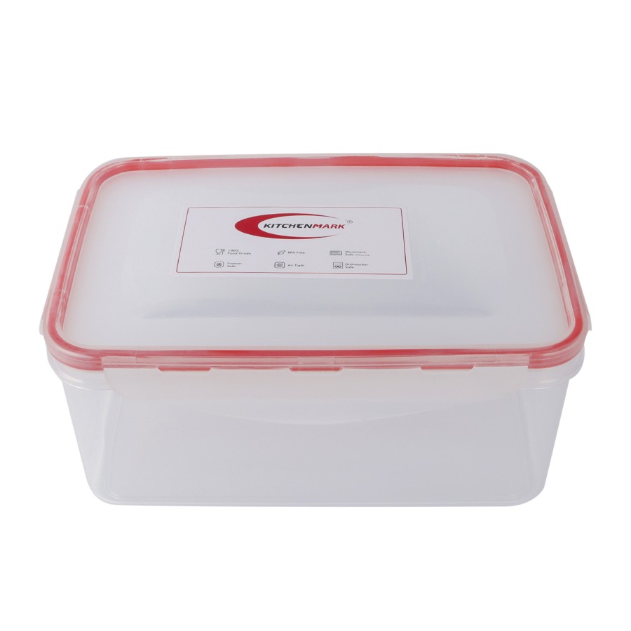 KITCHENMARK Lock and Safe Plastic Container 2200ml - Transparent