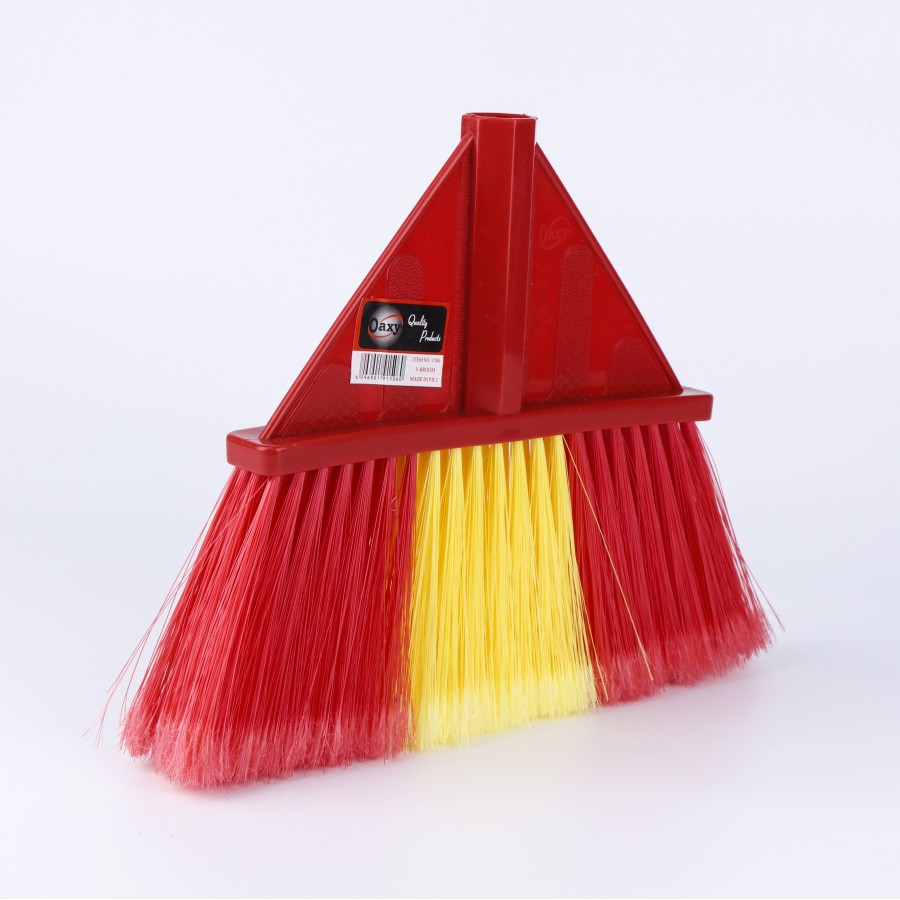 Oaxy V Indoor Floor Cleaning Broom - 3 Color Pack