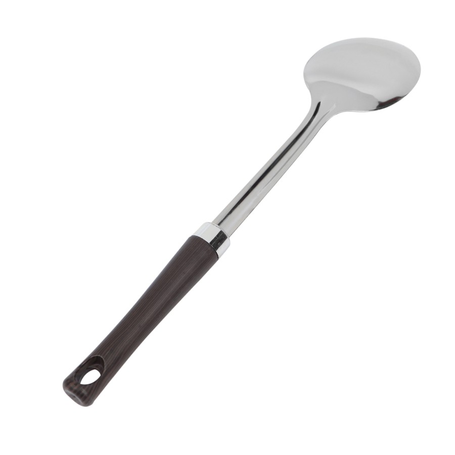 Generic Stainless Steel Rice Spoon - Wooden Design Handle 