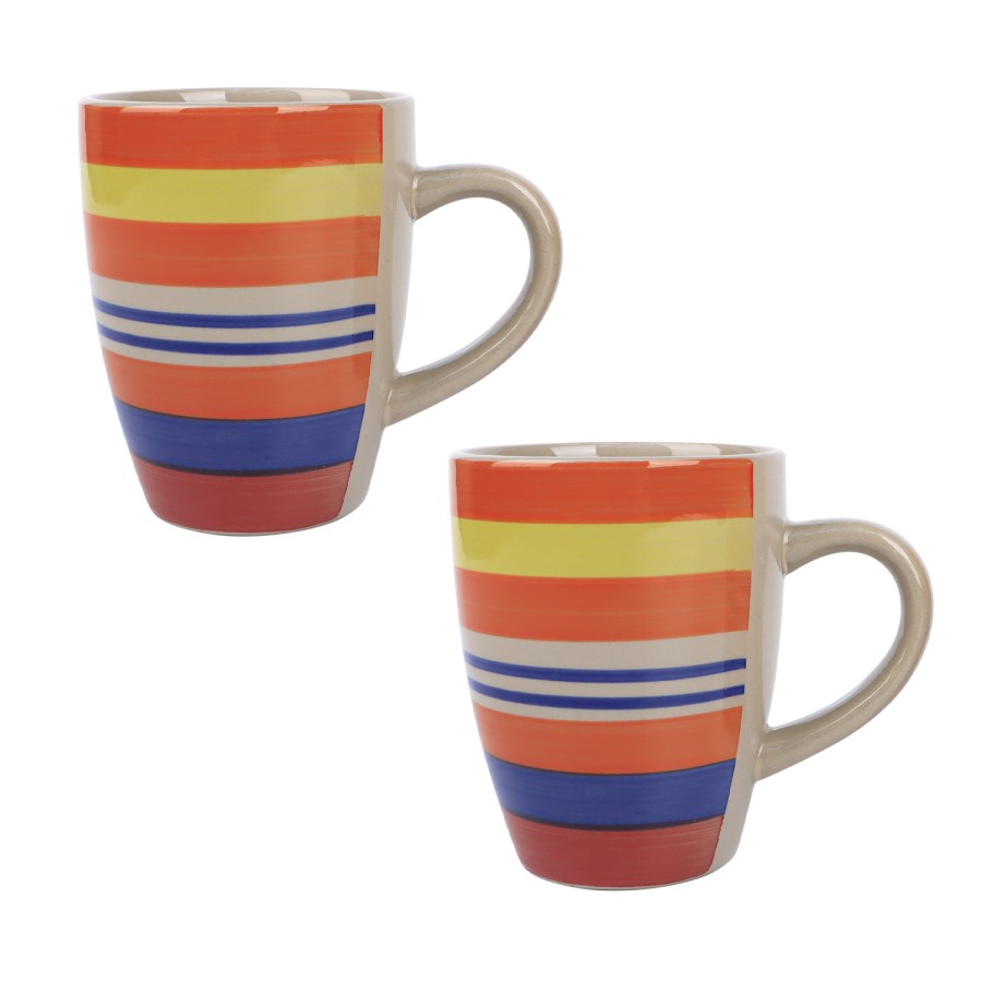 Generic Color Stripes Ceramic Mug 400ml - 72pcs per Carton 