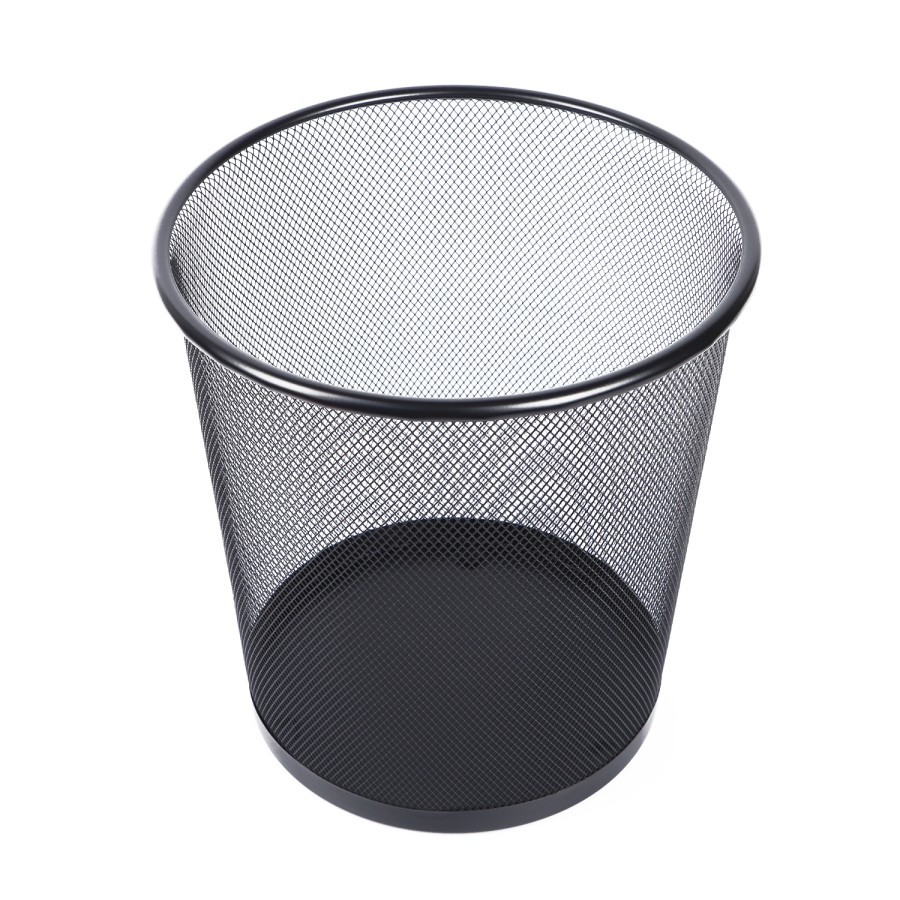 Generic Metal Mesh Waste Basket Dustbin 26x28cm - Black