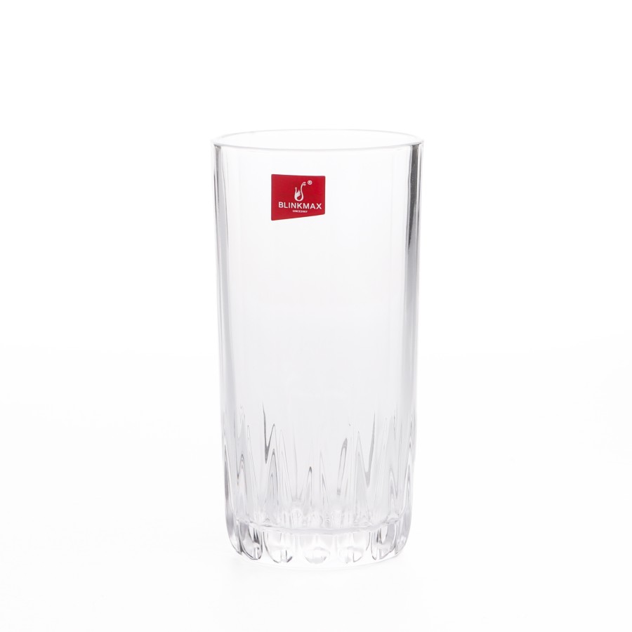 BLINKMAX 6pc Water Glass Tumbler Set Transparent Drinkware 300ml