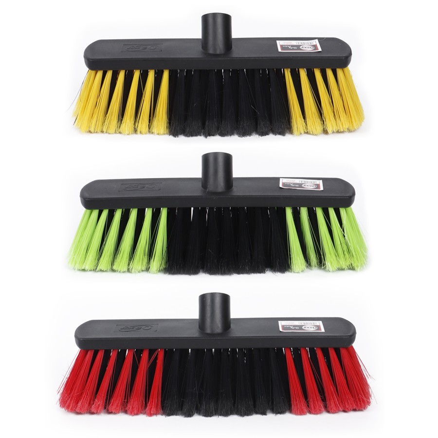 Oaxy Ritz Indoor Cleaning Angled Broom 26cm - 3 Color Pack