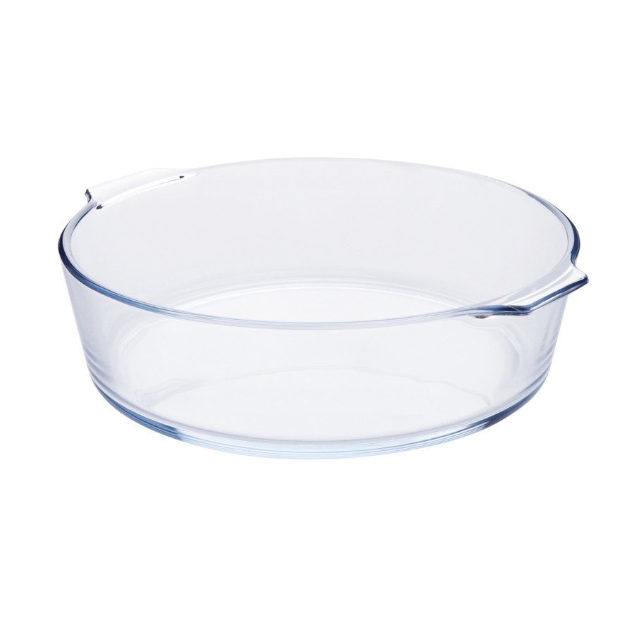 BECHOWARE 1.6L Glass Round Baking Tray 