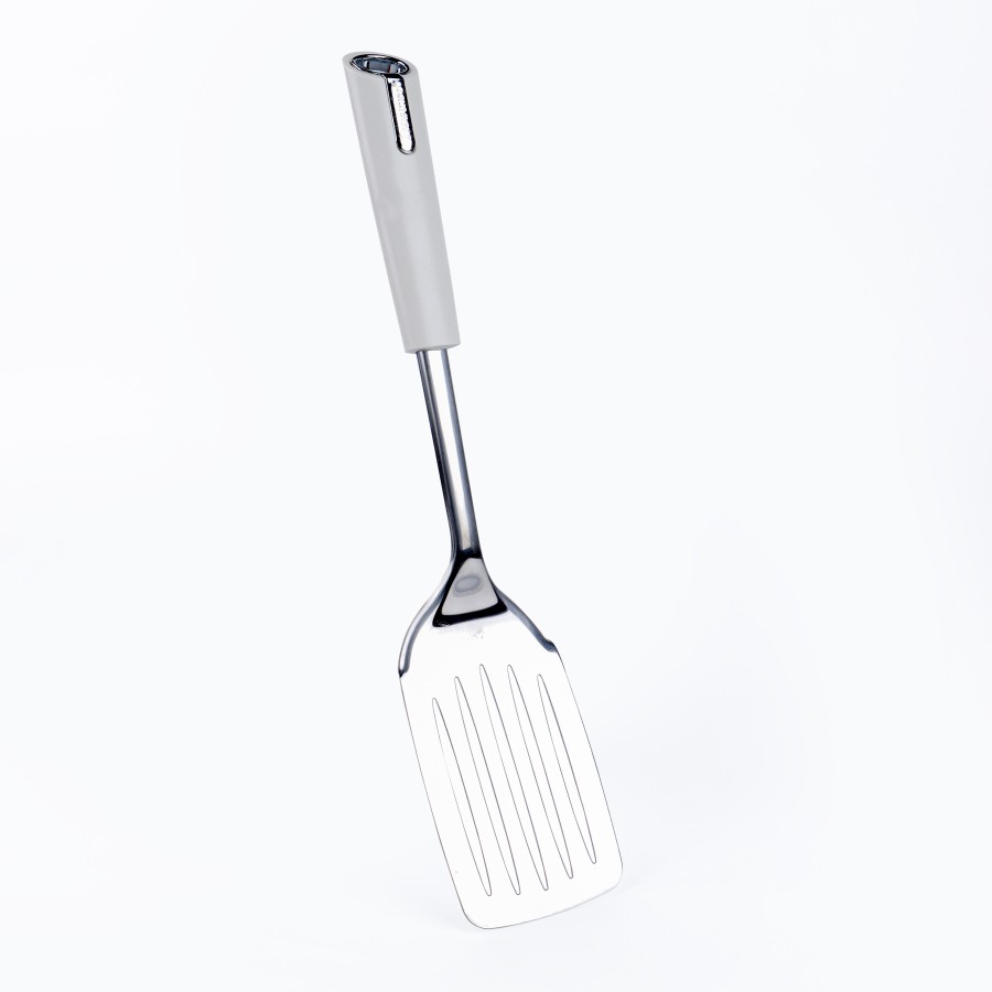 BECHOWARE Stainless Steel Spatula Slotted Turner 34cm - Ivory