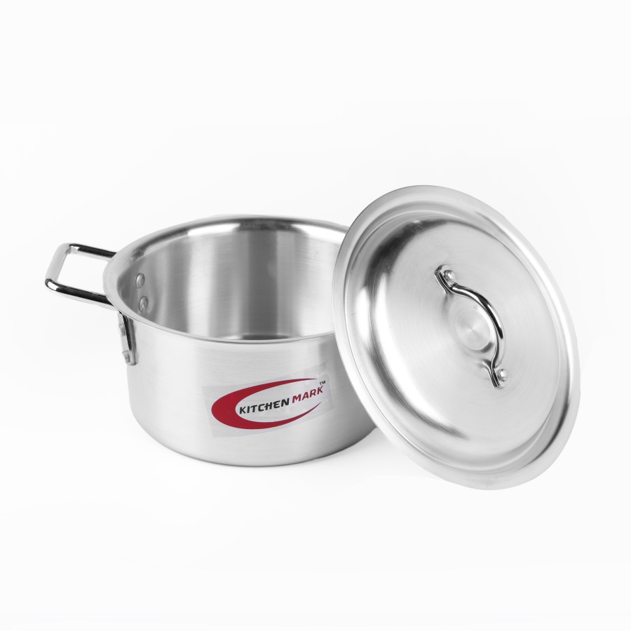 KITCHENMARK 5pc Premium Quality Aluminium Casseroles with Lid Blaze Set