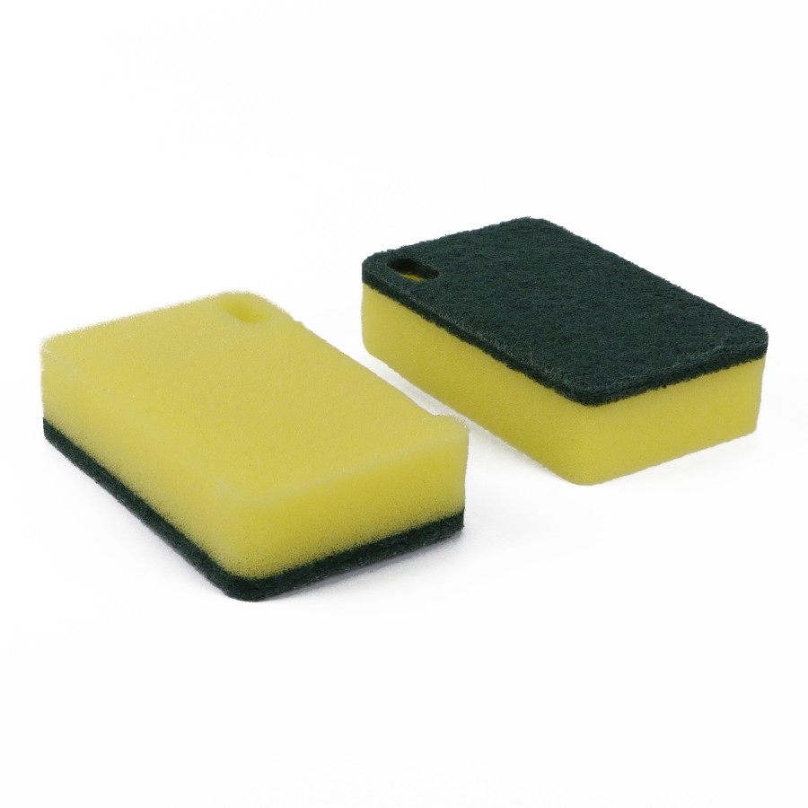 Generic 12pc Sponge Scouring Pad 11cm - Yellow