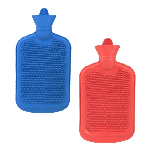 Generic Rubber Hot Water Bag 2 Litres with Fabric Cover- 2 Color Pack