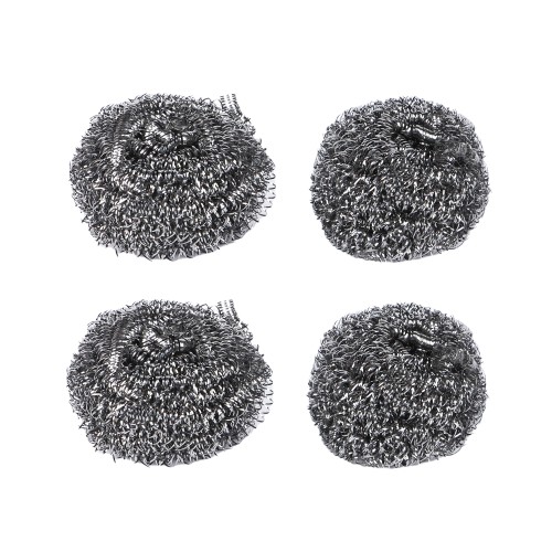 Generic 4pc Stainless Steel Scourer & Sponge Combo Set - Multicolor