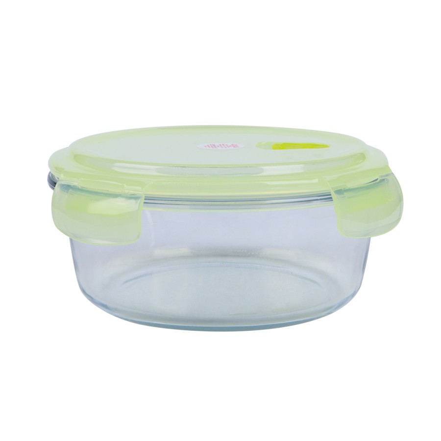 Generic Glass Storage Round Food Container 950ml - Green