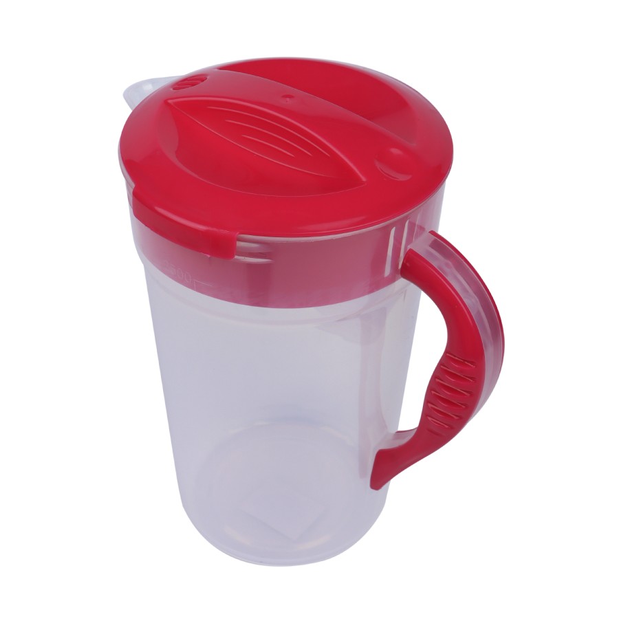 Generic Plastic Water Jug 2500ml with 4 Cups - Pink